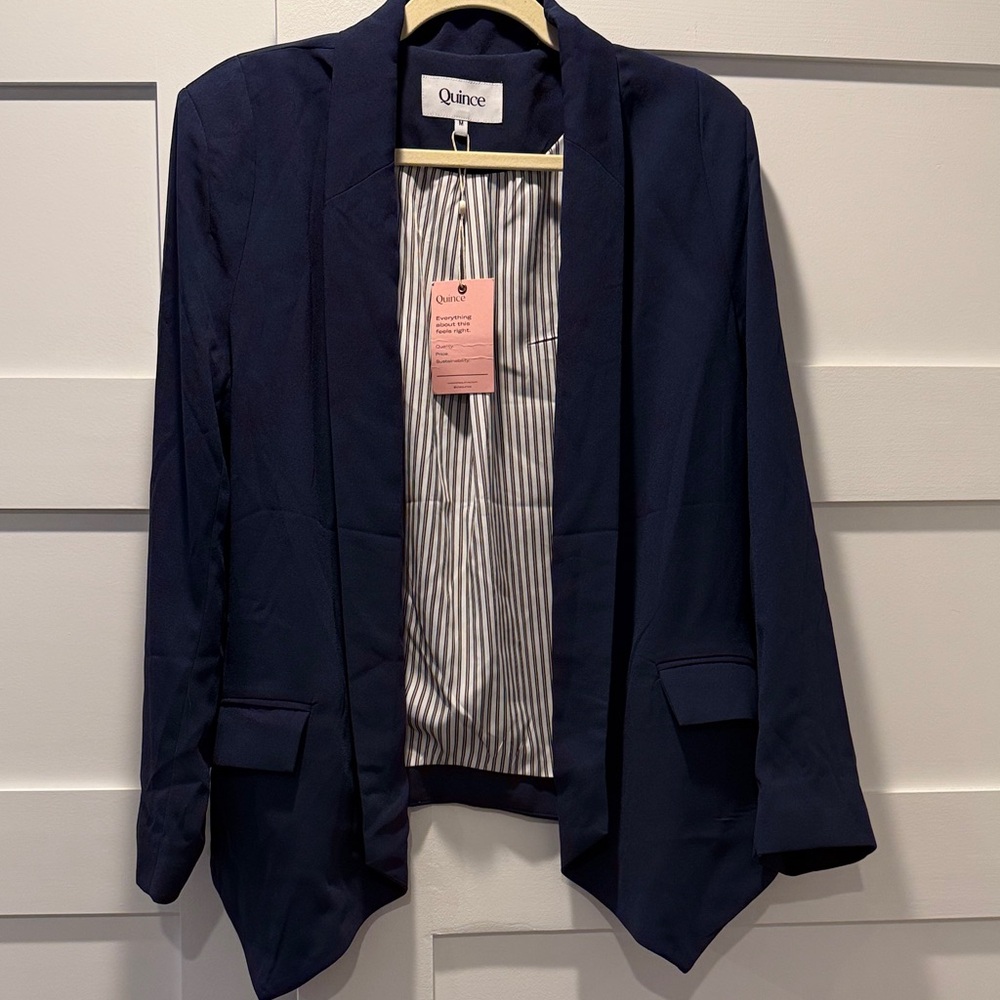 Quince Navy Blue Women's Blazer